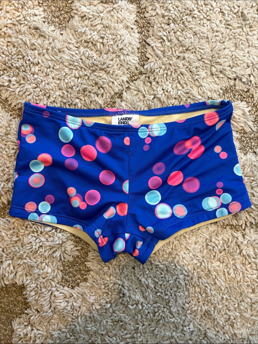 Lands’ End Kids Blue Bubble Swim Shorts Size 5